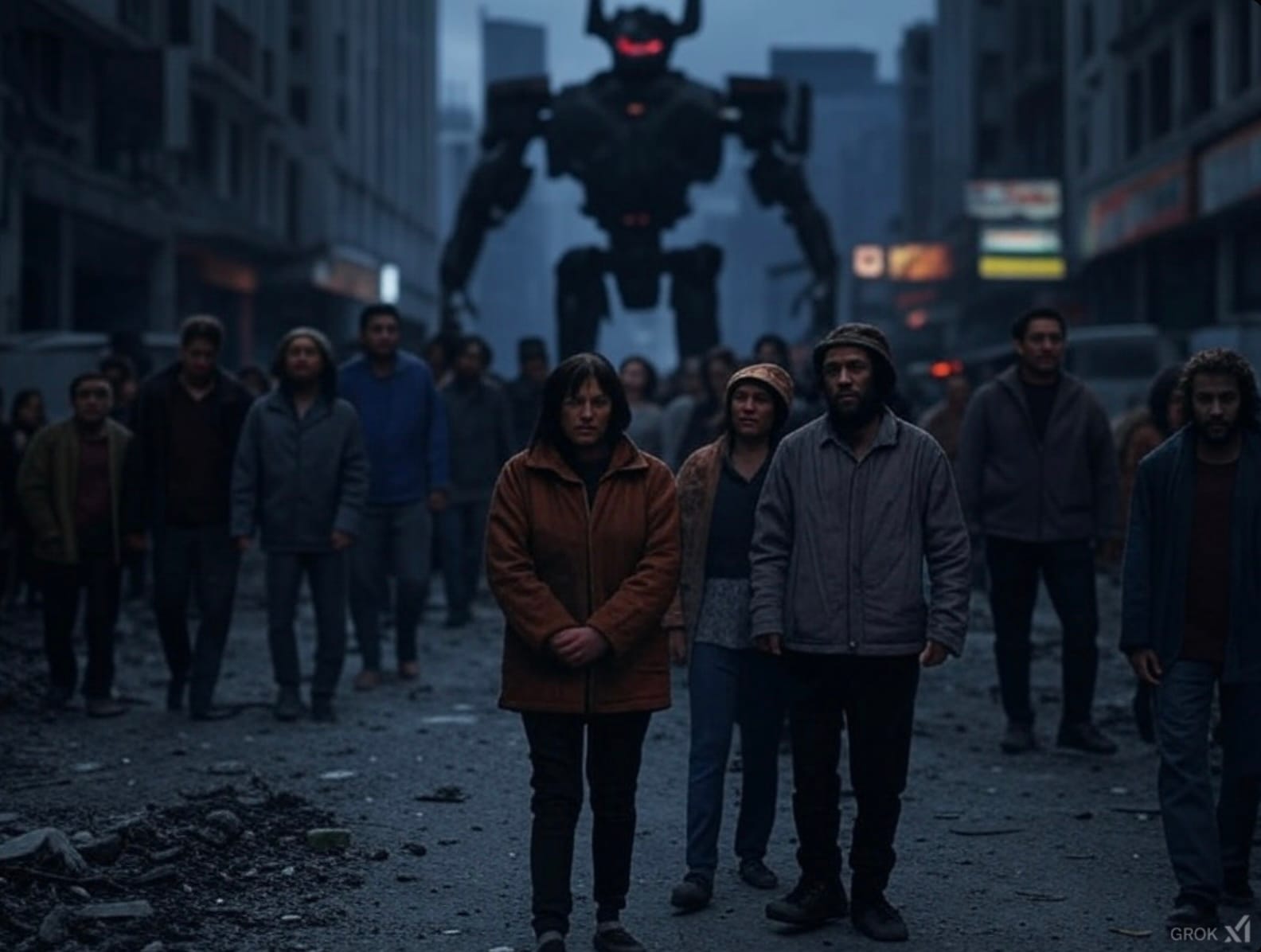 Another striking imagining of the Machine Age from Grok