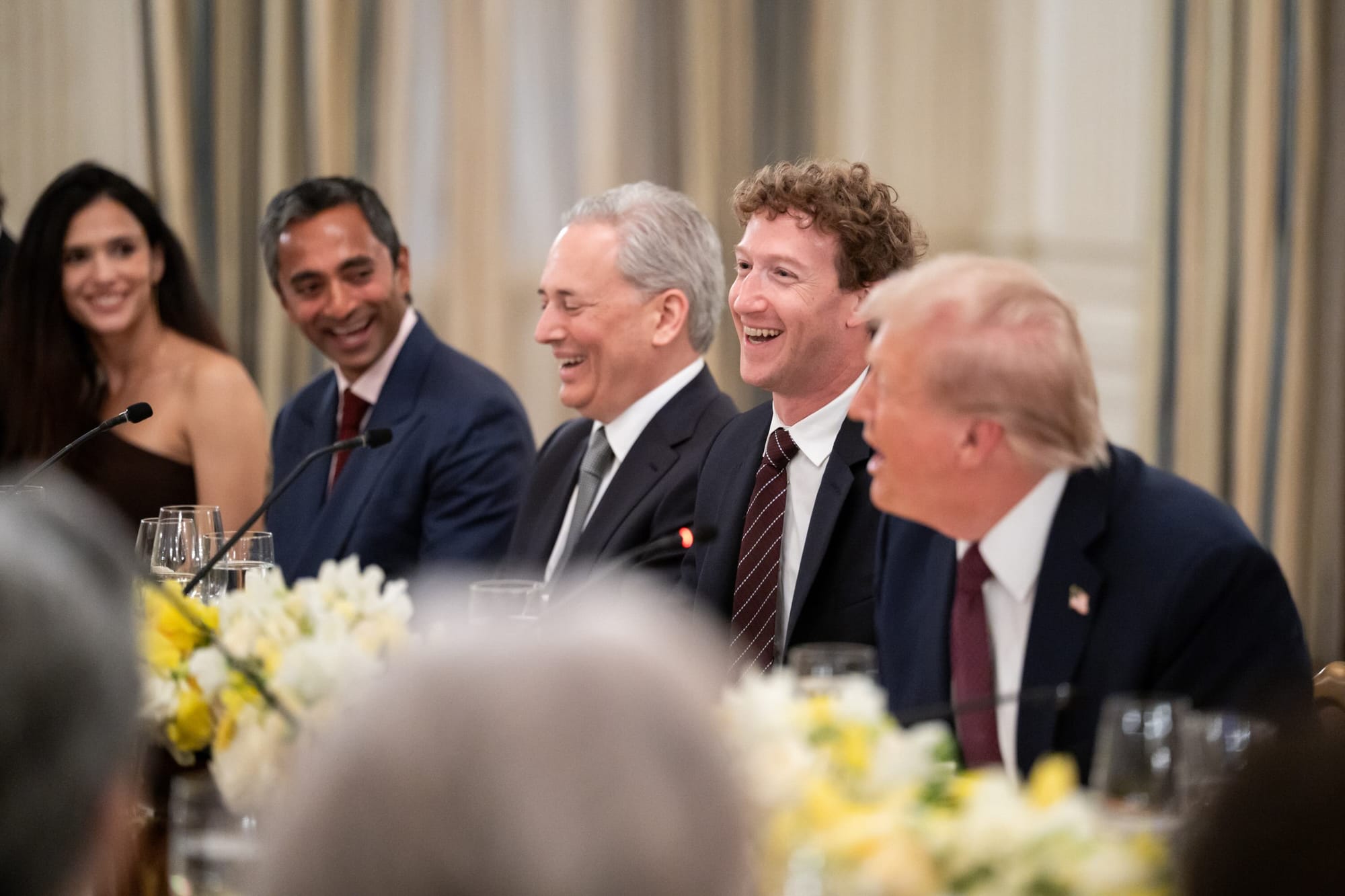 "I'm sorry!": Zuck shows human side in hot mic slip-up at Trump's AI love-in