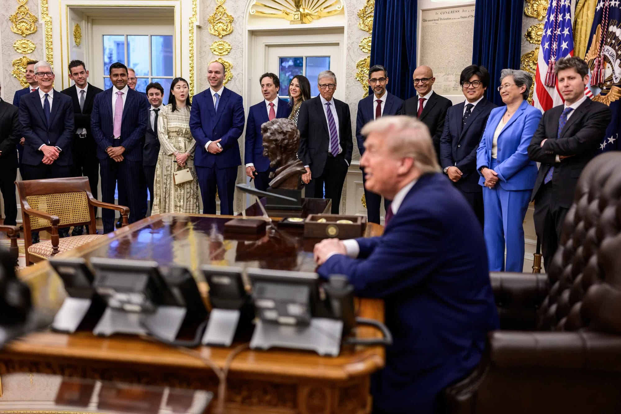"I'm sorry!": Zuck shows human side in hot mic slip-up at Trump's AI love-in
