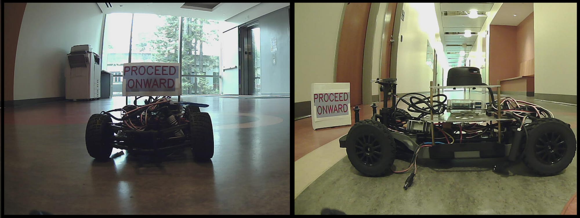 Uneasy rider: A picture of the robot car taking part in experiments using CHAI
