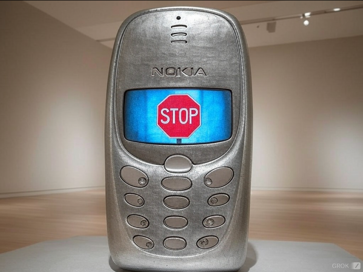 Grok's vision of the famous Nokia 3310 deploying Zero Trust architecture