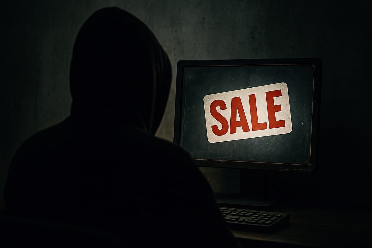 ChatGPT's depiction of an initial access broker offering cut-price deals on the dark web