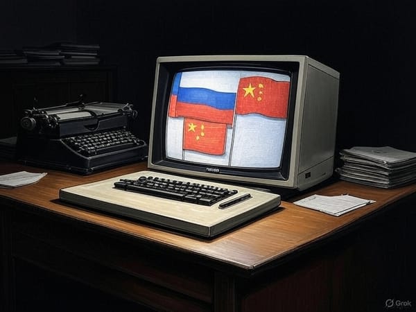 Grok's depiction of an office used to carry out FIMI campaigns 