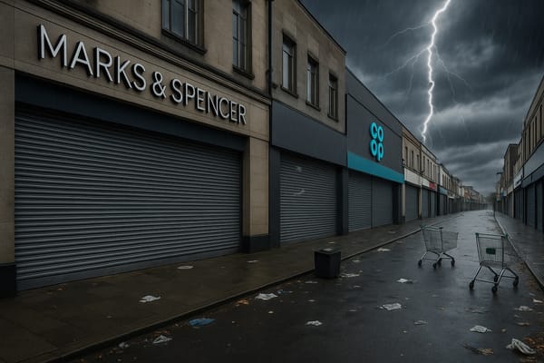 ChatGPT's vision of the situation facing the British high street after a pair of cyberattacks