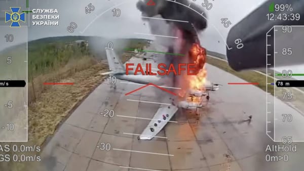 A Tu-95 bomber is bombed at Russia's Olenya airbase (Image: The Security Service of Ukraine)